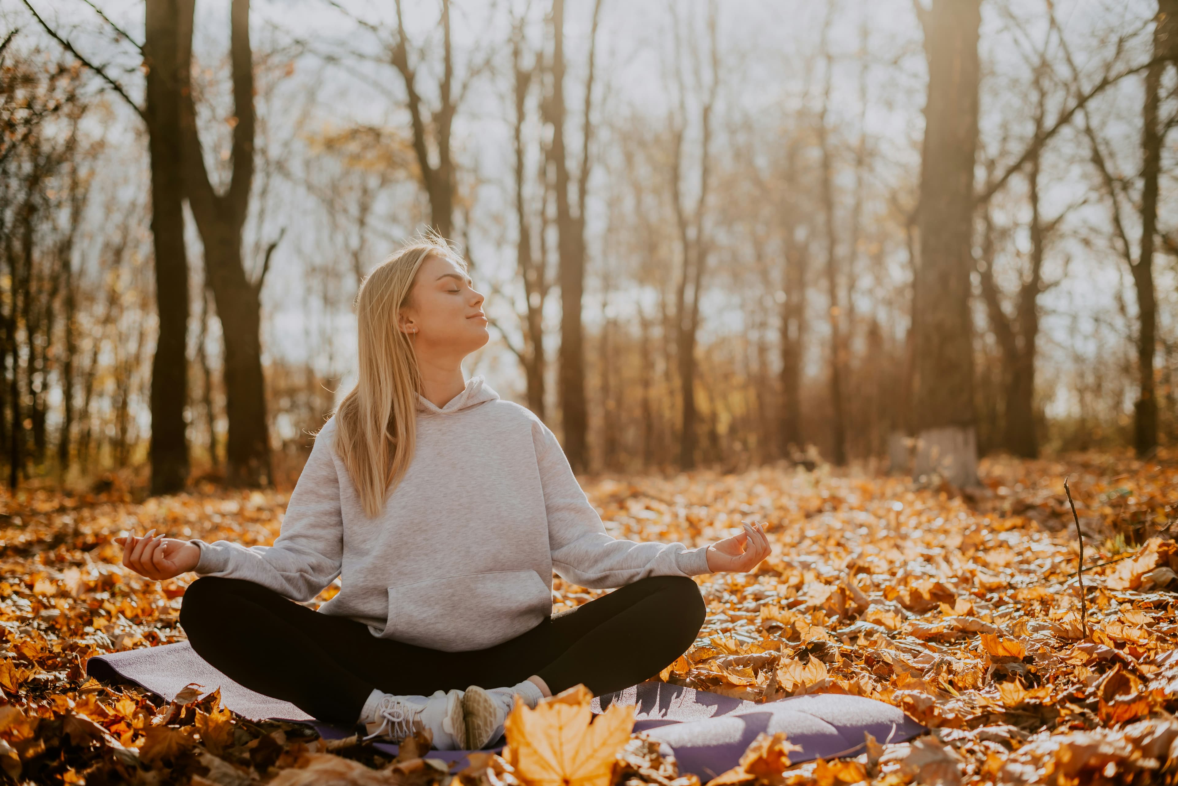 woman meditating