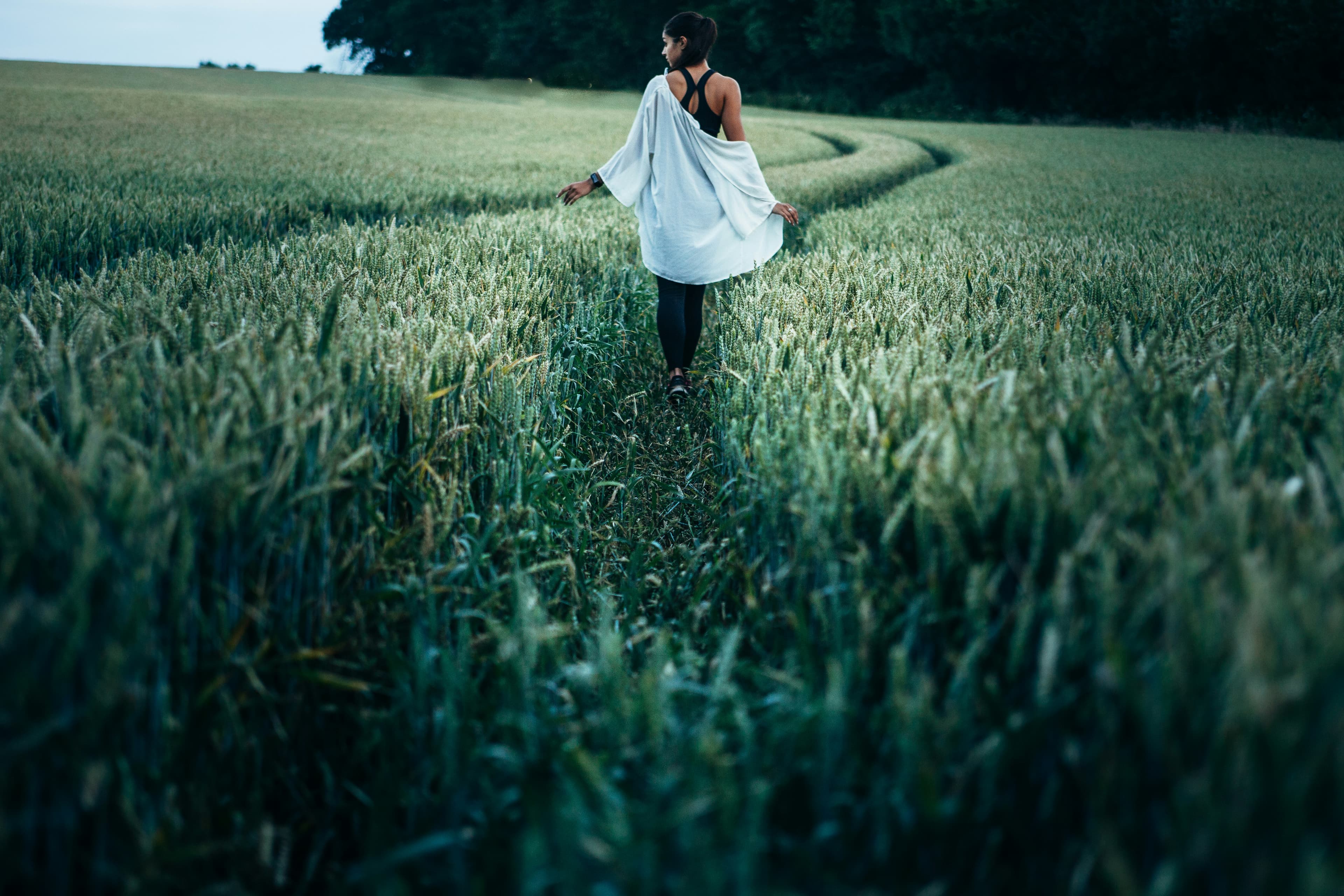 Woman in Cornfield