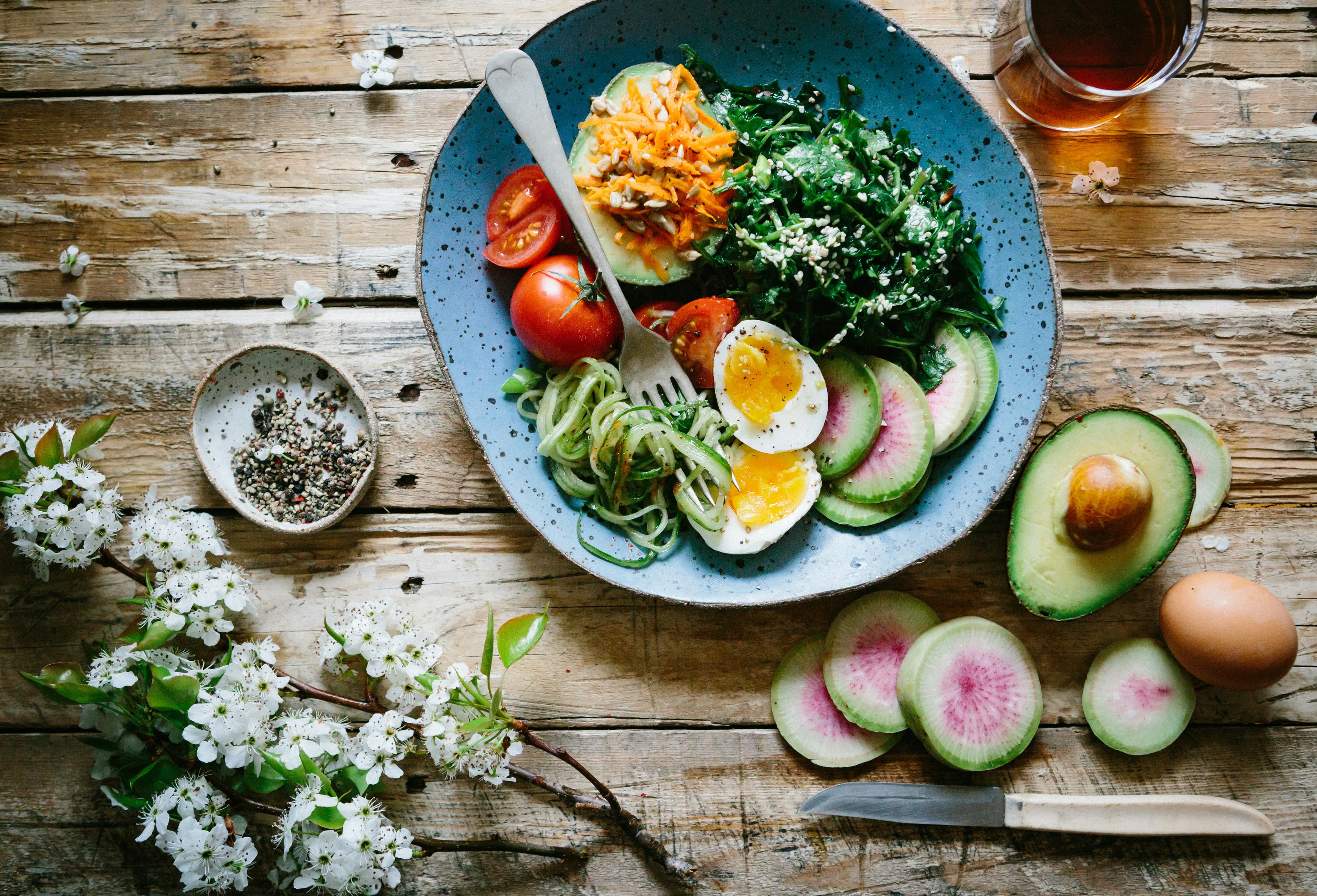 food on a table